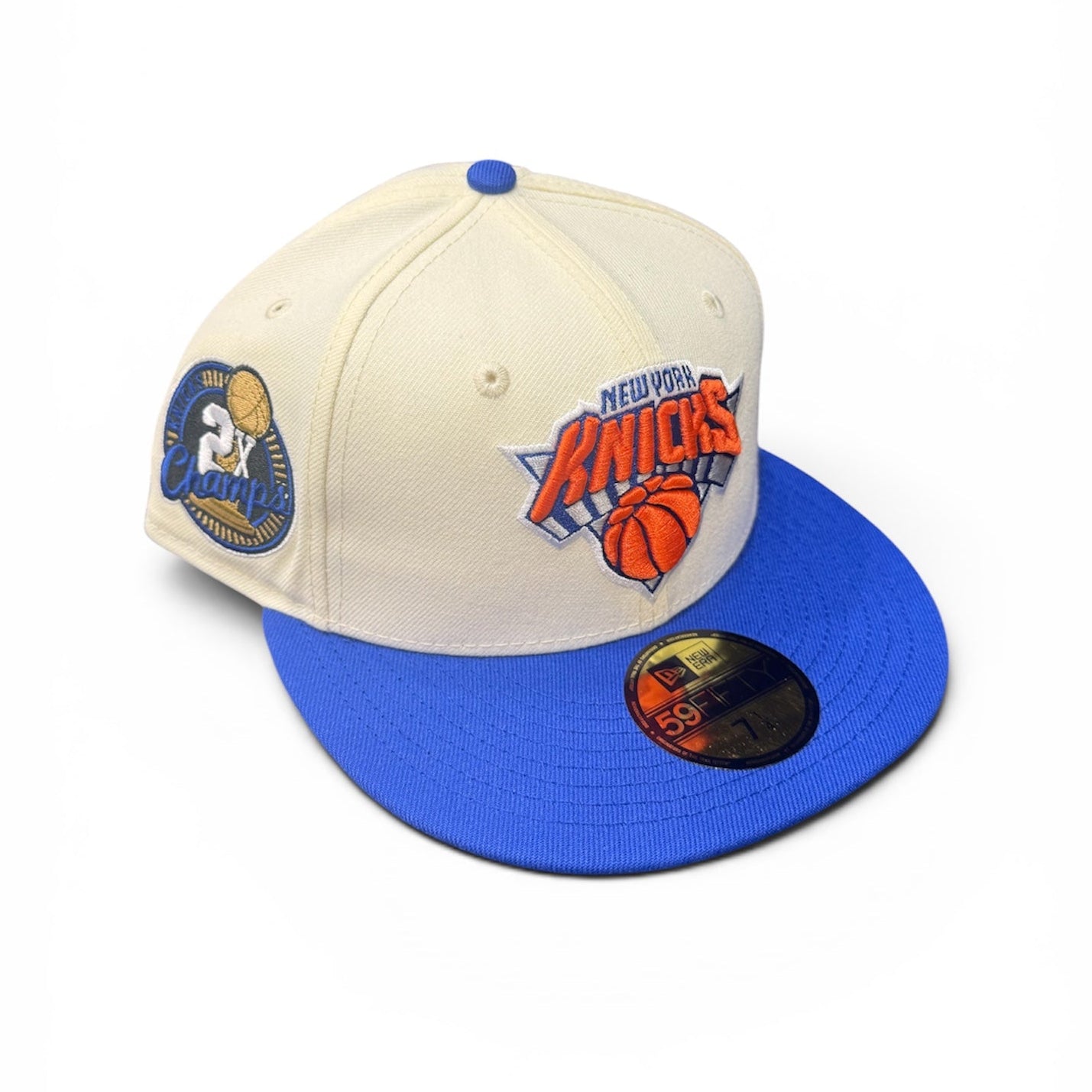 New York Knicks chrome and blue 2X champs